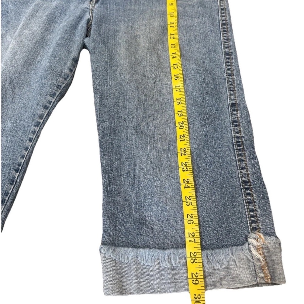 Levi’s Slouch Y2K Vintage Low Rise Wide Leg Cuffed Hem Capri Jeans Women Size18 - Picture 6 of 8